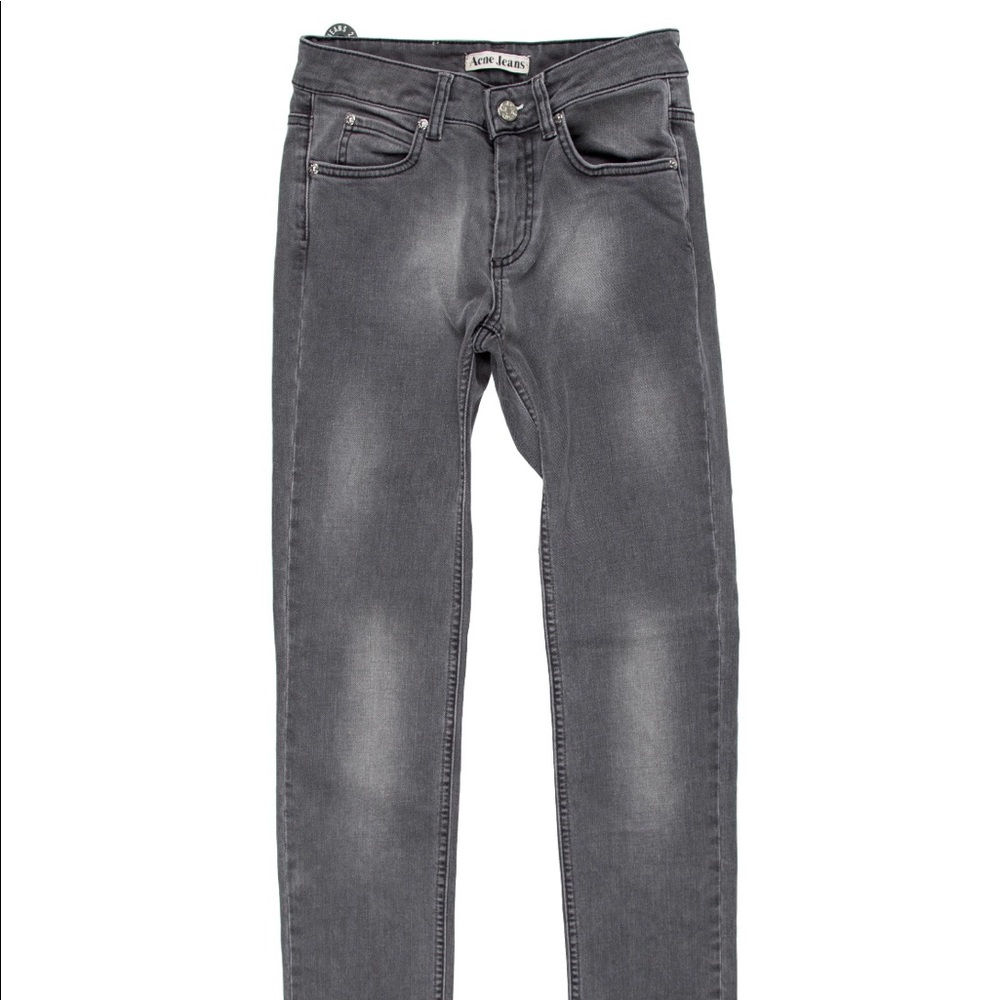 Acne mid-rise straight leg gray jean